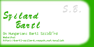 szilard bartl business card